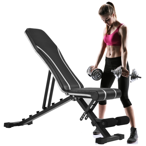 

[US Warehouse] Adjustable Flat Incline Utility Weight Bench Exercise Abdominal Chair Fitness Equipment