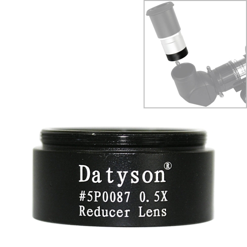 

Datyson 5P0087 Fine Thread Astronomical Telescope Accessories 1.25 inch 0.5X Defocusing Lens Reducer(Black)