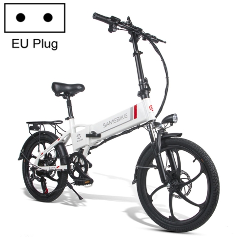 

20LVXD30 20 Inch 48V Lithium Battery 350W Mini Valet Driving Folding Electric Bicycle(White)