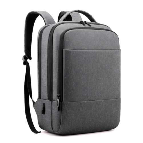 

OUMANTU 2021 Large Capacity Men Laptop Backpack Business Casual Shoulders Bag with External USB Port(Black)