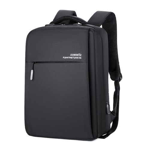 

OUMANTU 9002A Business Laptop Bag Men Casual Backpack with External USB Port(Black)