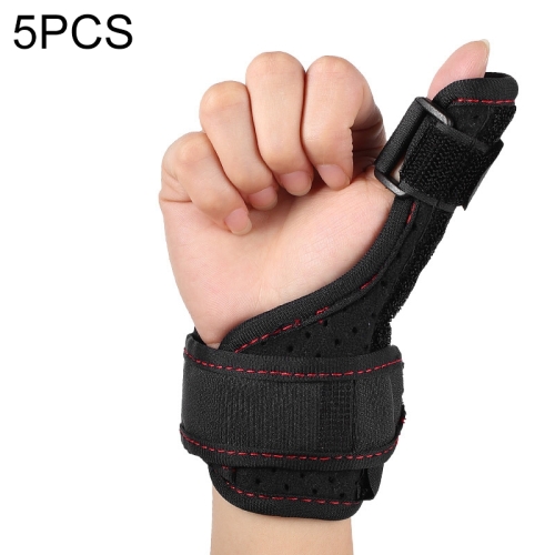 

5 PCS 027 Finger Fixation Belt Thumb Tendon Sheath Wrist Brace Hand Protector Gear (Black)
