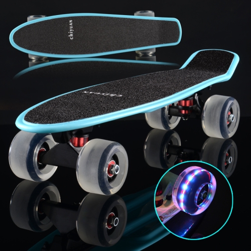 

Shining Fish Plate Scooter Single Tilt Four Wheel Skateboard with 72mm Grinding Flash Wheel (Black)