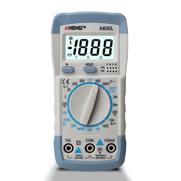 

ANENG A830L Handheld Multimeter Household Electrical Instrument(White Grey)