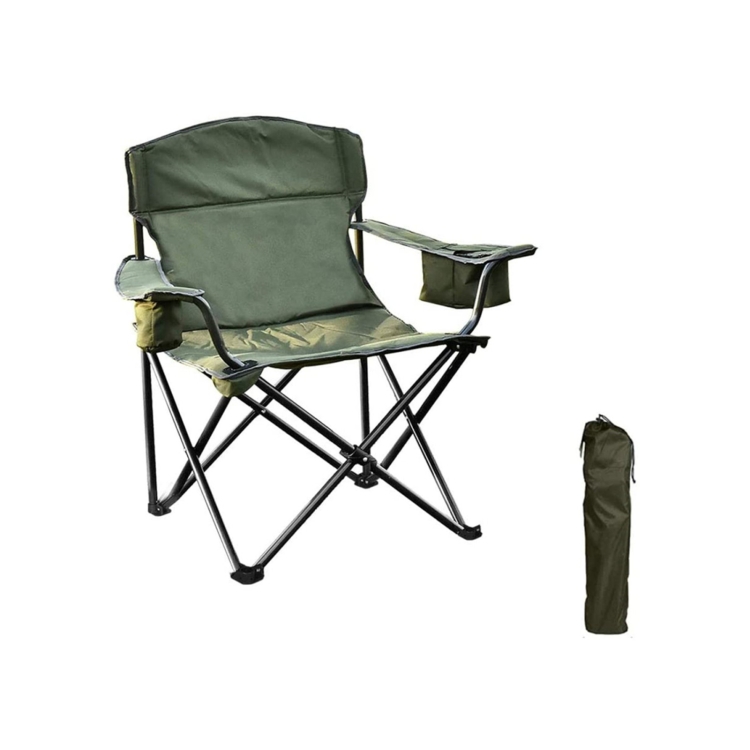 

[US Warehouse] 600D PVC Folding Camping Portable Chairs with Cooler Bag, Size: 93x64x49cm
