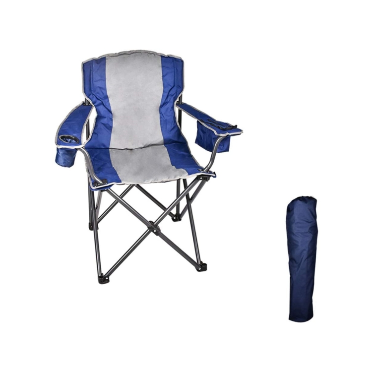 

[US Warehouse] 600D PVC Folding Camping Portable Chairs with Cooler Bag, Size: 93x64x49cm