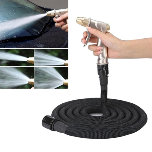 

25FT Car High Pressure Washing Tool Telescopic Water Pipe Set, Length: 2.5m (Black)