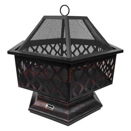 

[US Warehouse] ZOKOP YL011F 25 inch Outdoor Wood Fire Hexagonal Pits Heater