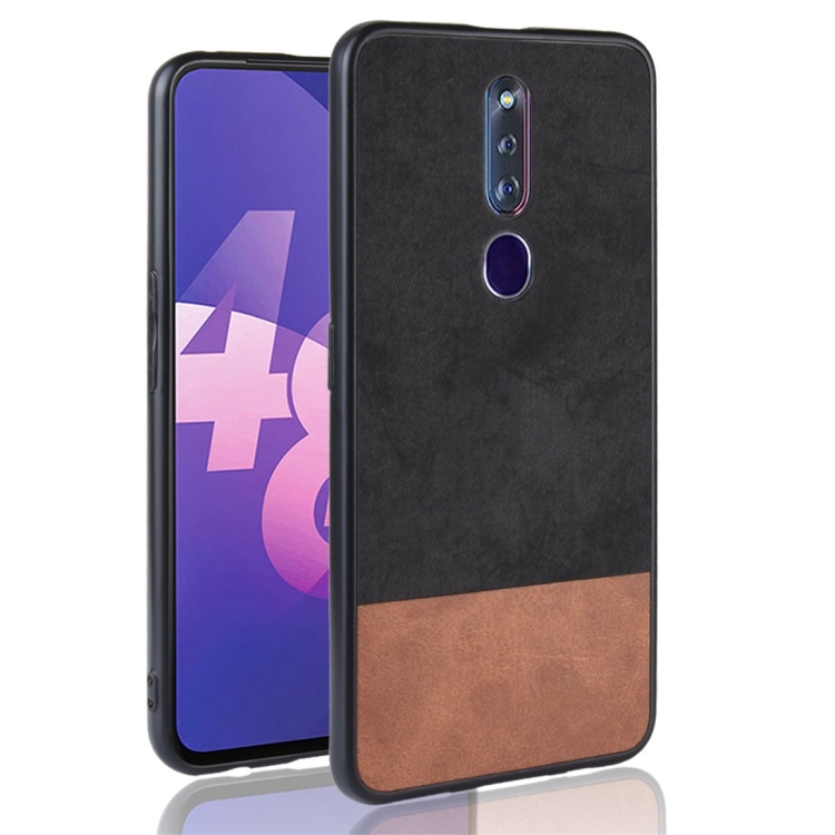 

Shockproof Color Matching Denim PC + PU + TPU Protective Case for OPPO F11 Pro (Black)