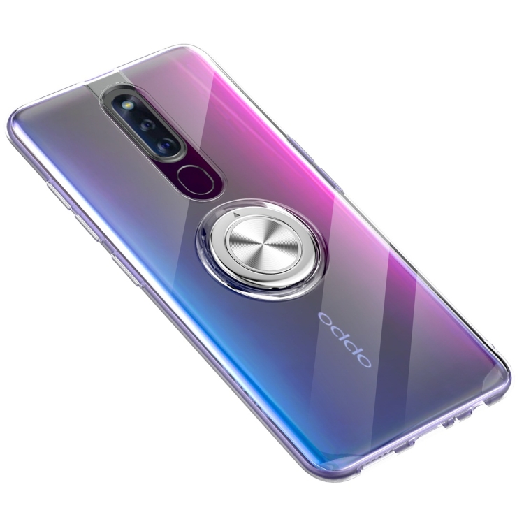 

Ultra-thin TPU Protective Case for OPPO F11 Pro, with 360 Degree Rotation Holder (Transparent)