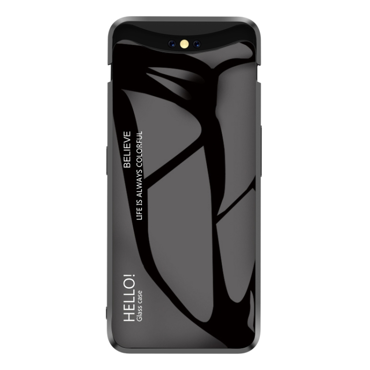 

Gradient Color Glass Case for OPPO Find X (Black)