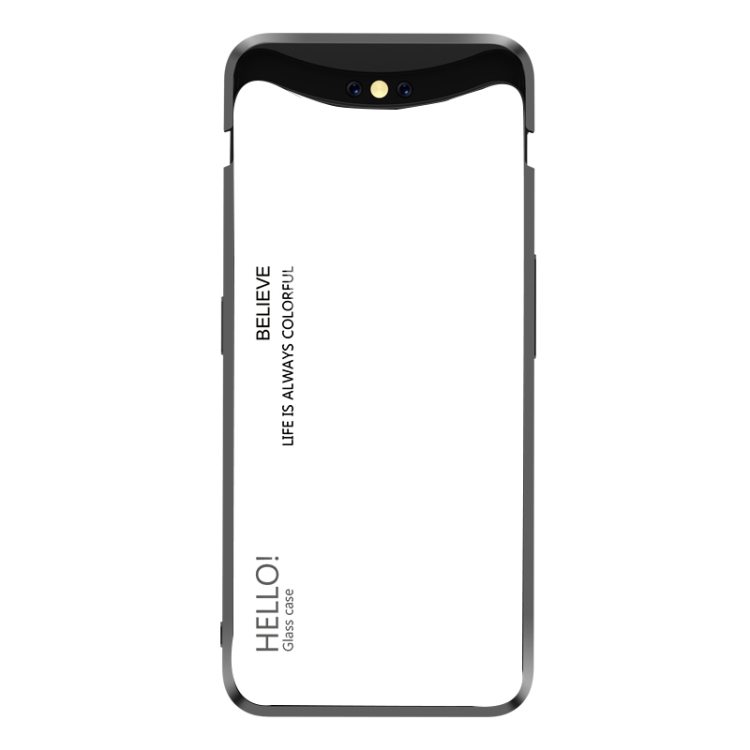 

Gradient Color Glass Case for OPPO Find X (White)