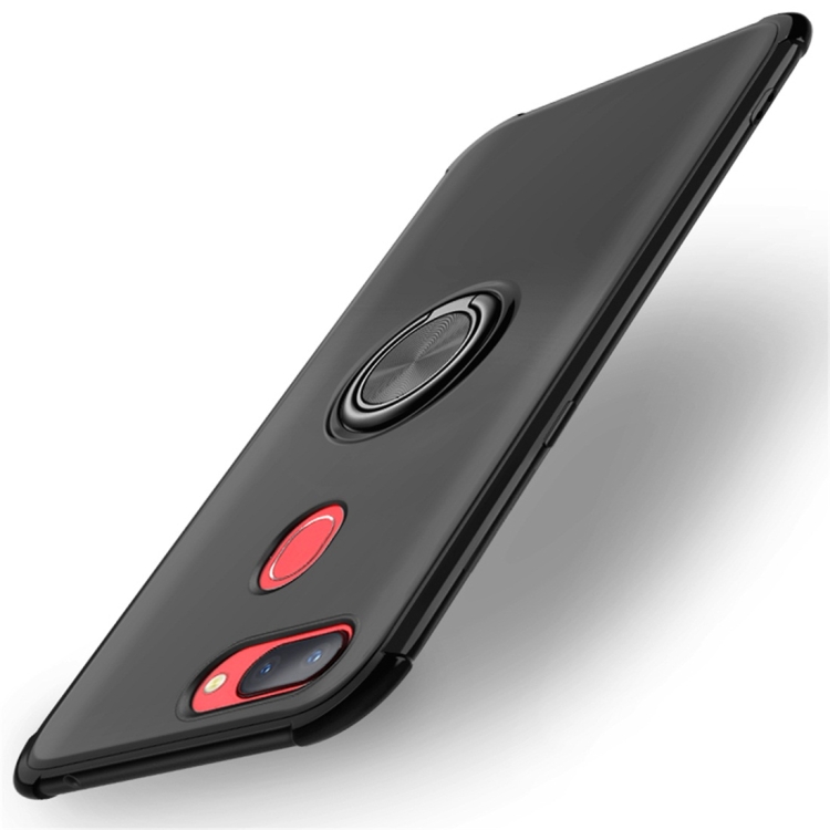 

Shockproof TPU Protective Case for OPPO R15 (Dream), with Holder (Black)