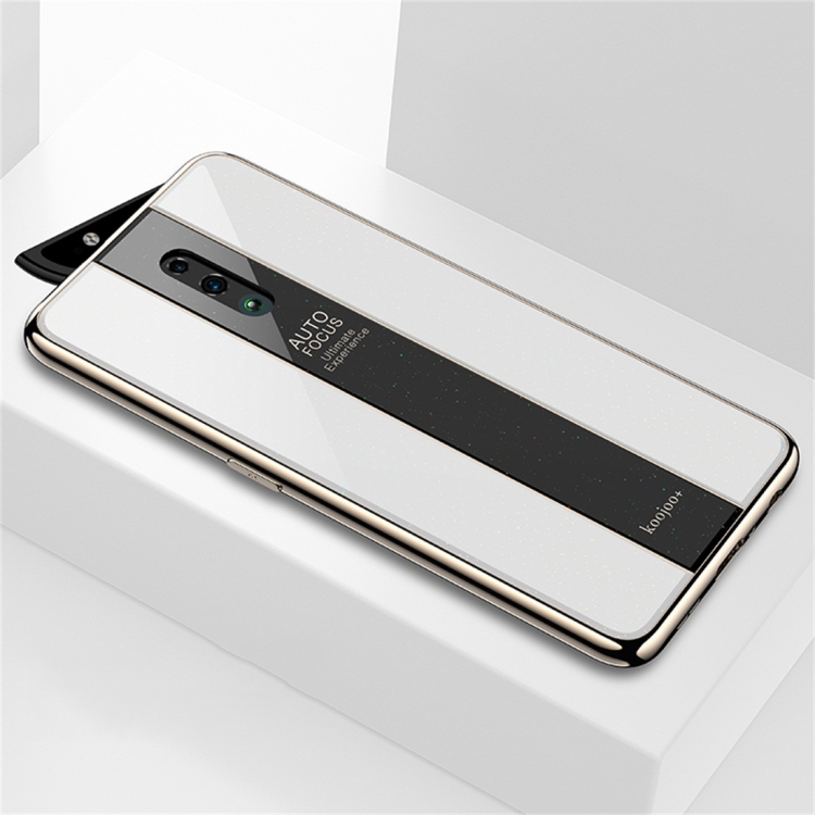 

Electroplated Mirror Glass Protective Case for OPPO Reno (White)