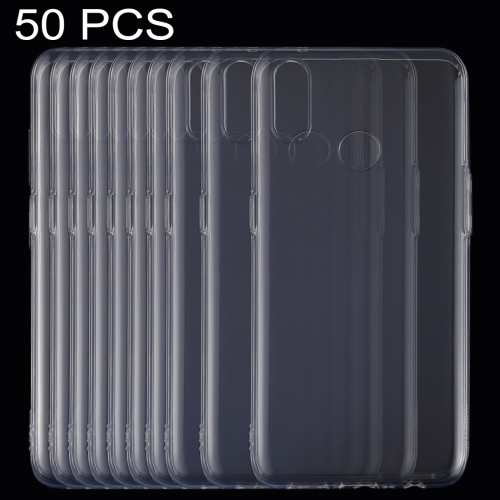 

50 PCS 0.75mm Ultrathin Transparent TPU Soft Protective Case for OPPO Realme 3