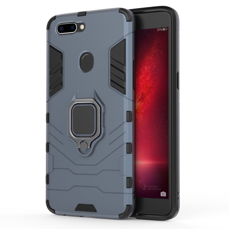 

PC + TPU Shockproof Protective Case for OPPO R11s Plus, with Magnetic Ring Holder (Grey)