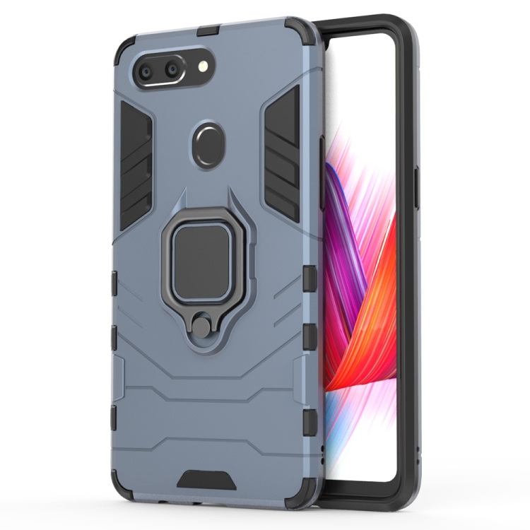 

PC + TPU Shockproof Protective Case for OPPO R15 Pro, with Magnetic Ring Holder (Grey)