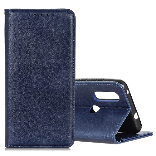 

Magnetic Crazy Horse Texture Horizontal Flip Leather Case for OPPO Realme 3, with Holder & Card Slots & Wallet (Blue)