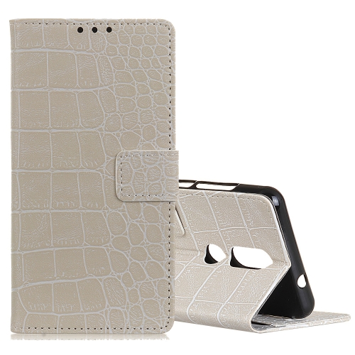 

Retro Crocodile Texture Horizontal Flip Leather Case for OPPO R19, with Holder & Card Slots & Photo Frame (White)