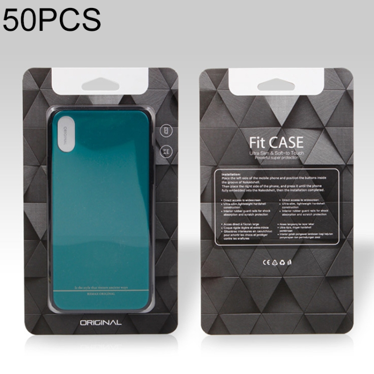

50 PCS High Quality Cellphone Case PVC + Glue Package Box for iPhone (5.5 inch) Size: 210x120 mm(Black)