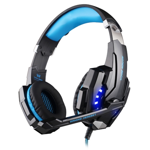 

KOTION EACH G9000 3.5mm Game Gaming Headphone Headset Earphone Headband with Microphone LED Light for Laptop / Tablet / Mobile Phones,Cable Length: About 2.2m(Blue + Black)