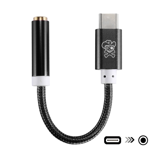 

ENKAY Hat-Prince USB-C / Type-C to 3.5mm Nylon Woven Audio Adapter, Length: about 10cm(Black)