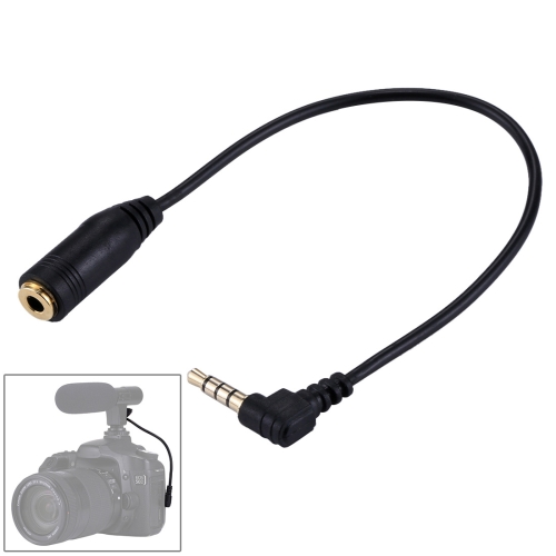 

20cm 3.5mm Jack Audio Male to Female Headset Microphone Extension Cable(Black)