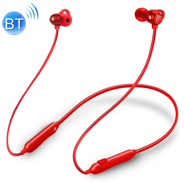 

CYKE S6 Neck-mounted Metal Magnetic Sports Waterproof Bluetooth Earphone with Microphone, Support Calls (Red)