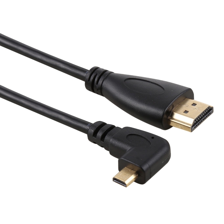 

50cm 4K HDMI Male to Micro HDMI Right Angled Male Gold-plated Connector Adapter Cable