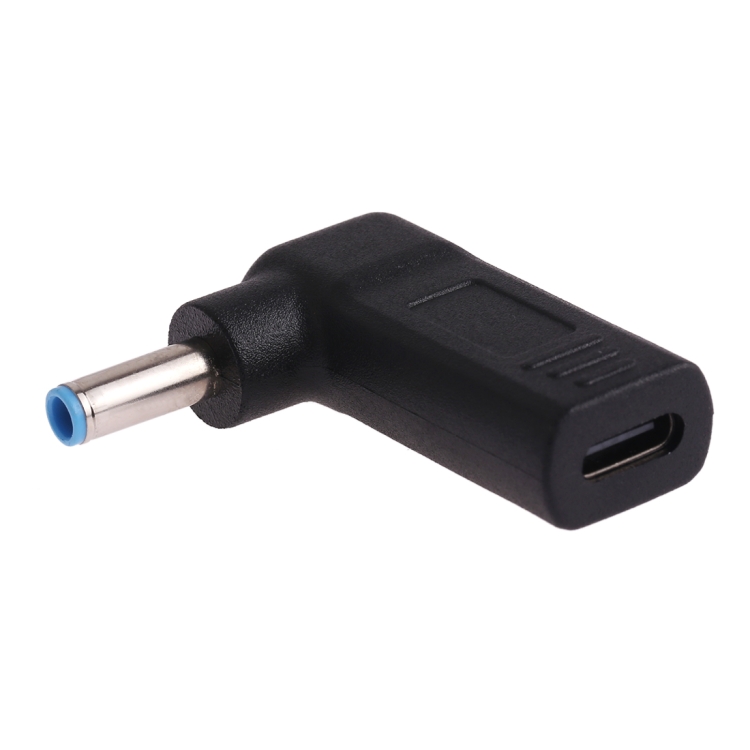 

USB-C / Type-C Female to 4.5 x 3.0mm Male Plug Elbow Adapter Connector (Blue)