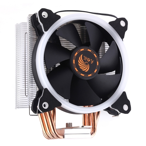 

6 Copper Tubes CPU Heatsink Hydraulic Bearing Cooling Fan Silent Fan with RGB Colorful Lights 4 Pin for Intel: LGA775 1150 1151 1155 1156 1366 2011 (AMD: FM1 FM2 AM2 AM3+ AM4)