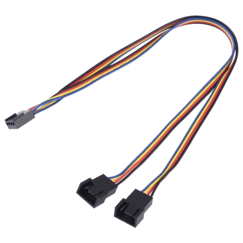 

1 to 2 4 Pin Computer Components Chassis Fan Cable, Length: 30cm