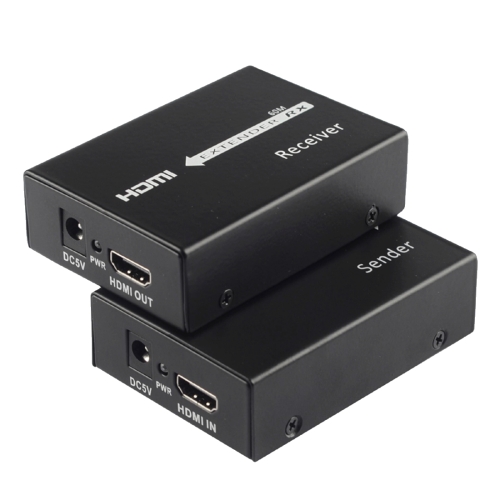 

HDMI Extender (Receiver & Sender) over Single CAT5e/CAT6 Cable with IR, Transmission Distance: 60m(Black)