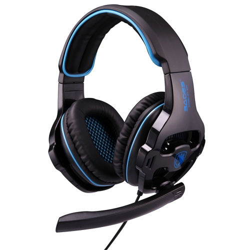 Sunsky Sades Sa 810 3 5mm Gaming Headset Wired Headphone With Wire Control Mic For Pc Laptop Black Blue