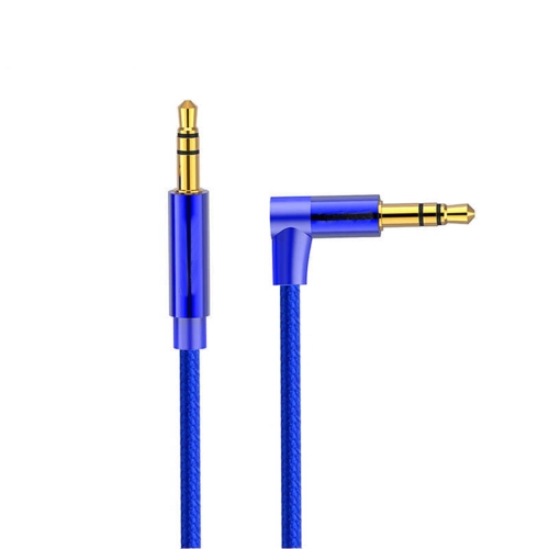 

AV01 3.5mm Male to Male Elbow Audio Cable, Length: 3m (Blue)