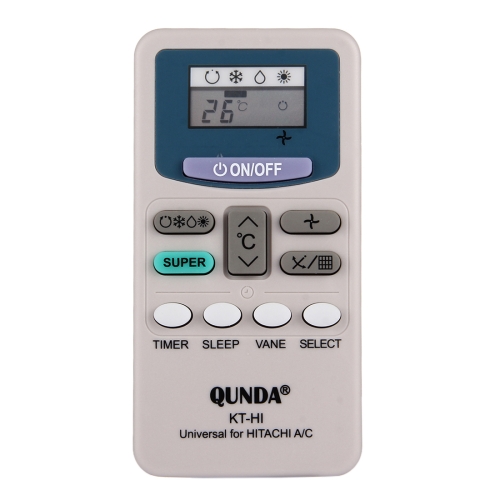 Sunsky Qunda Kt Hi Control Remoto Universal Para Aire Acondicionado Y Aire Acondicionado Con Pantalla Lcd Para Hitachi