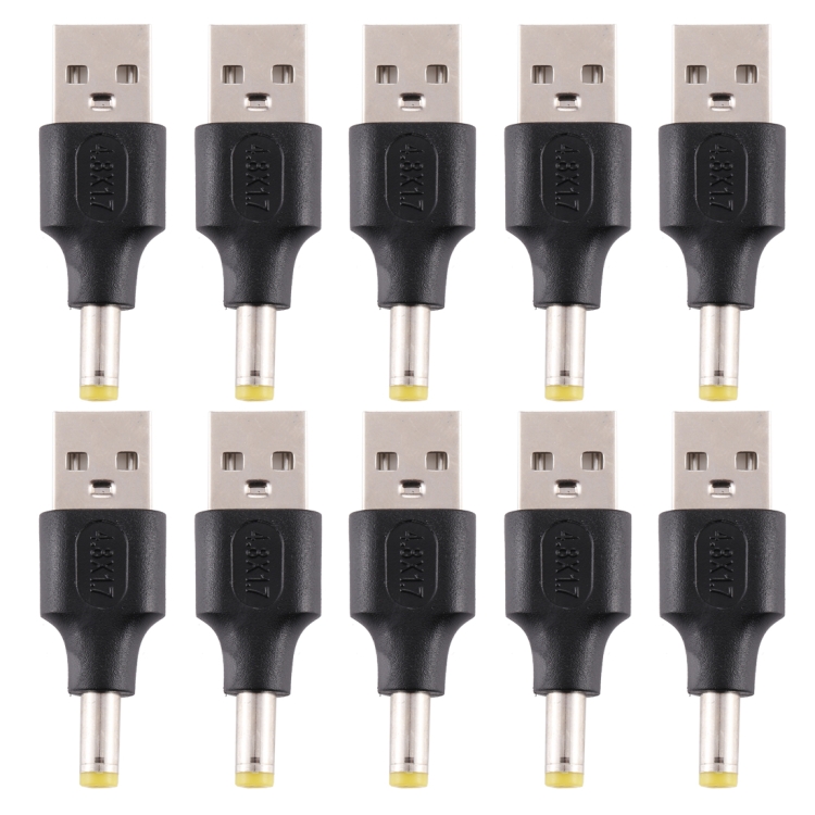 

10 PCS 4.8 x 1.7mm Male to USB 2.0 Male DC Power Plug Connector