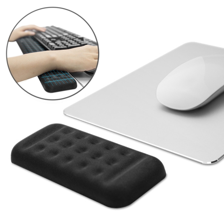 

Mechanical Keyboard Wrist Rest Memory Foam Mouse Pad, Size : Single Hand (Black)