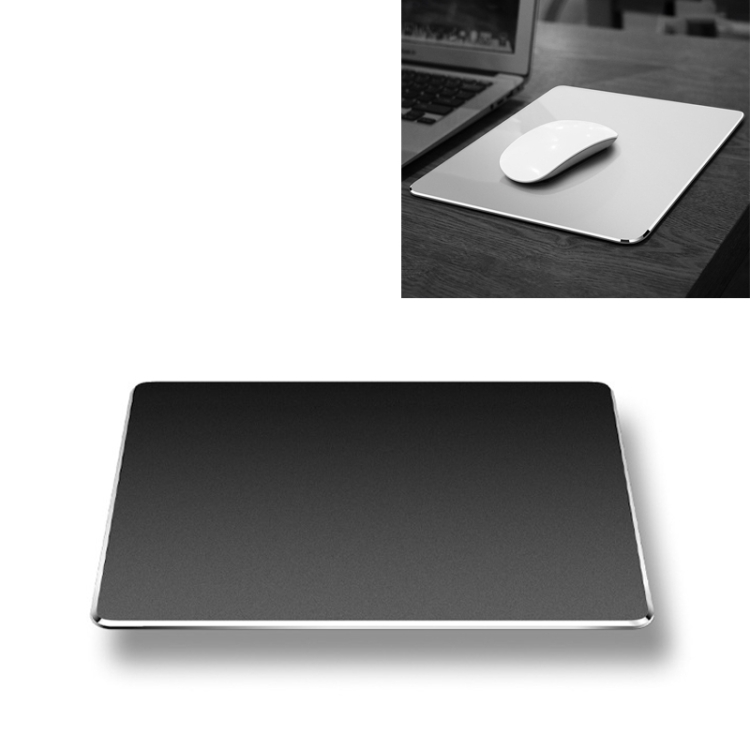 

Aluminum Alloy Double-sided Non-slip Mat Desk Mouse Pad, Size : Mini(Black)