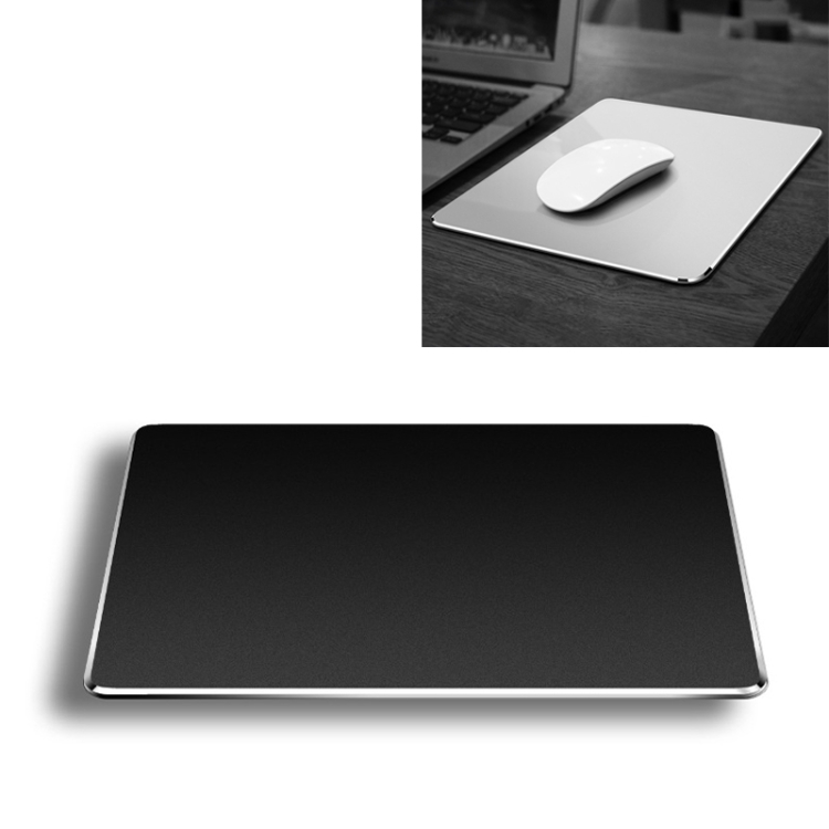 

Aluminum Alloy Double-sided Non-slip Mat Desk Mouse Pad, Size : S (Black)