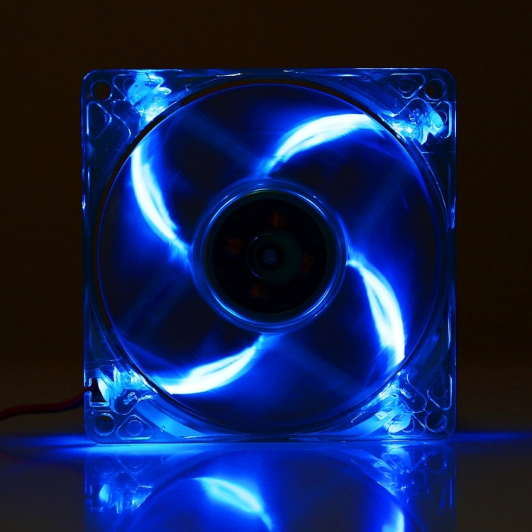 

8025 4 Pin DC 12V 0.18A Computer Case Cooler Cooling Fan with LED Light , Random Color Delivery , Size: 80x80x25mm