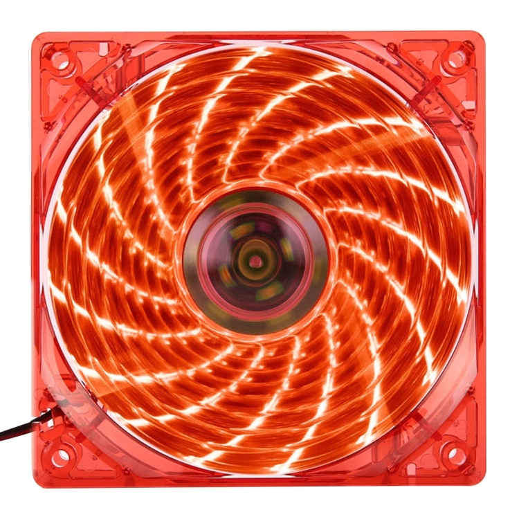 

12025 4 Pin DC 12V 0.30A Computer Case Cooler Cooling Fan with LED Light, Size: 120x120x25mm (Red)