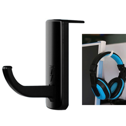 Universal Headphone Hanger PC Monitor Desk Headset Stand Holder Hook(Black)