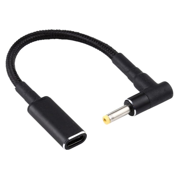 

4.0 x 1.7mm Elbow to USB-C / Type-C Adapter Nylon Braid Cable