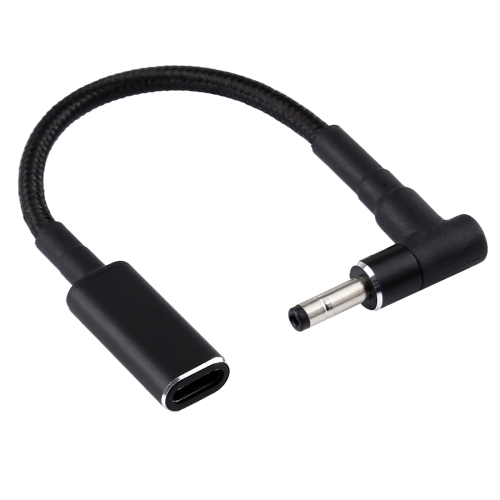 

PD 100W 18.5-20V 4.0 x 1.35mm Elbow to USB-C / Type-C Adapter Nylon Braid Cable