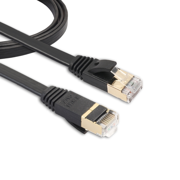 Computer Supplies 1.8m Gold Plated CAT-7 10 Gigabit Ethernet Ultra Flat Patch Cable for Modem Router LAN Network Built with Shielded RJ45 Connector
