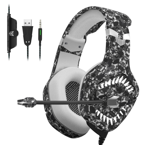 

ONIKUMA K1 Pro Noise Cancelling Illuminated Gaming Headphone with Microphone (Grey)