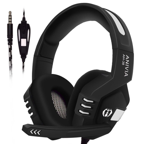 

SADES AH-38 3.5mm Plug Wire-controlled E-sports Gaming Headset with Retractable Microphone, Cable Length: 2m(Black Silver)