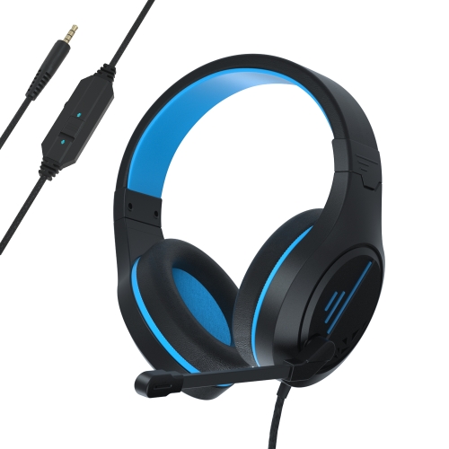 

SADES MH601 3.5mm Plug Wire-controlled Noise Reduction E-sports Gaming Headset with Retractable Microphone, Cable Length: 2.2m(Black Blue)