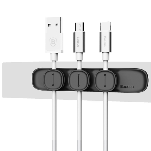 

Baseus USB Cable Clip Desk Tidy Organiser Wire Lead Holder with Adhesive Backed(Black)